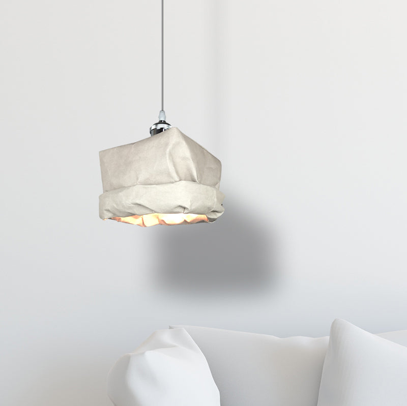 Vintage Cup Pendant Light With Durable Metal Paper Blend