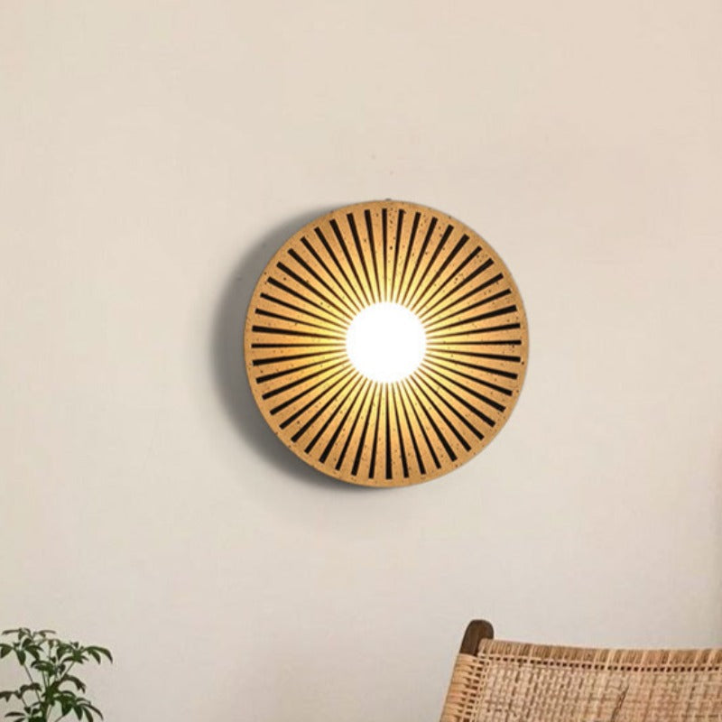 Circular Resin Wall Light For Living Room And Bedroom