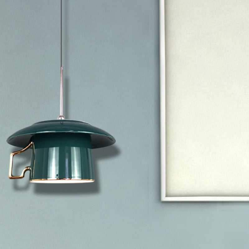 Stylish Square Ceramic LED Pendant Light For Living Room