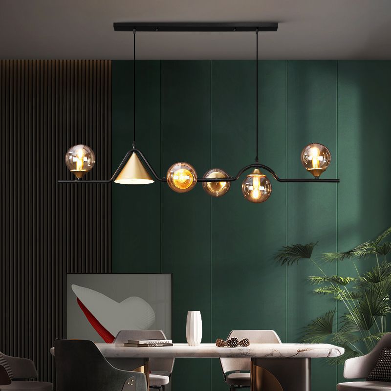 Arisha Modern Glass and Metal LED Pendant Lamp for Ambience