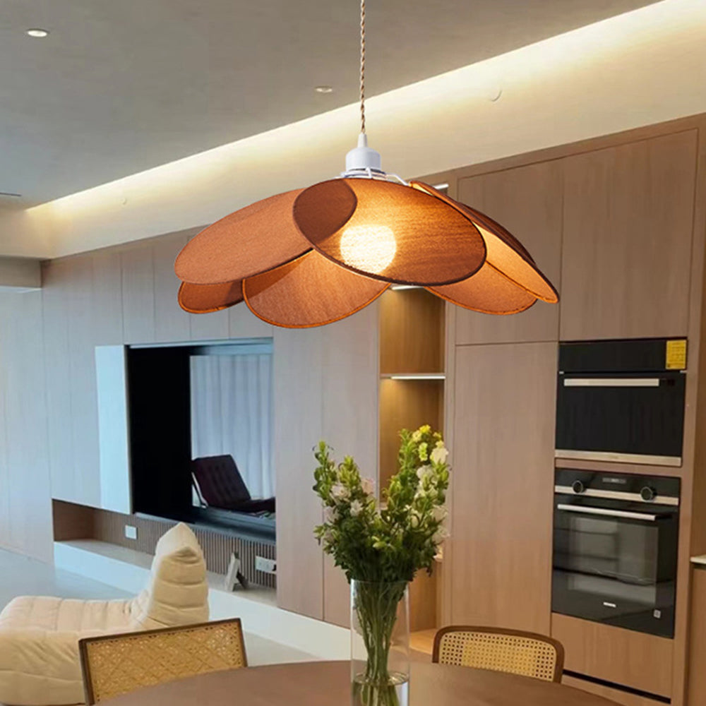 Elegant Fabric Flower Pendant Lamp For Warm Glow