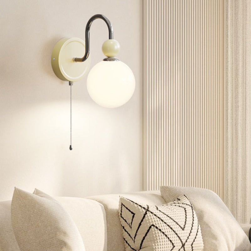 Aurelia Modern LED Wall Light With Glass And Metal Finish