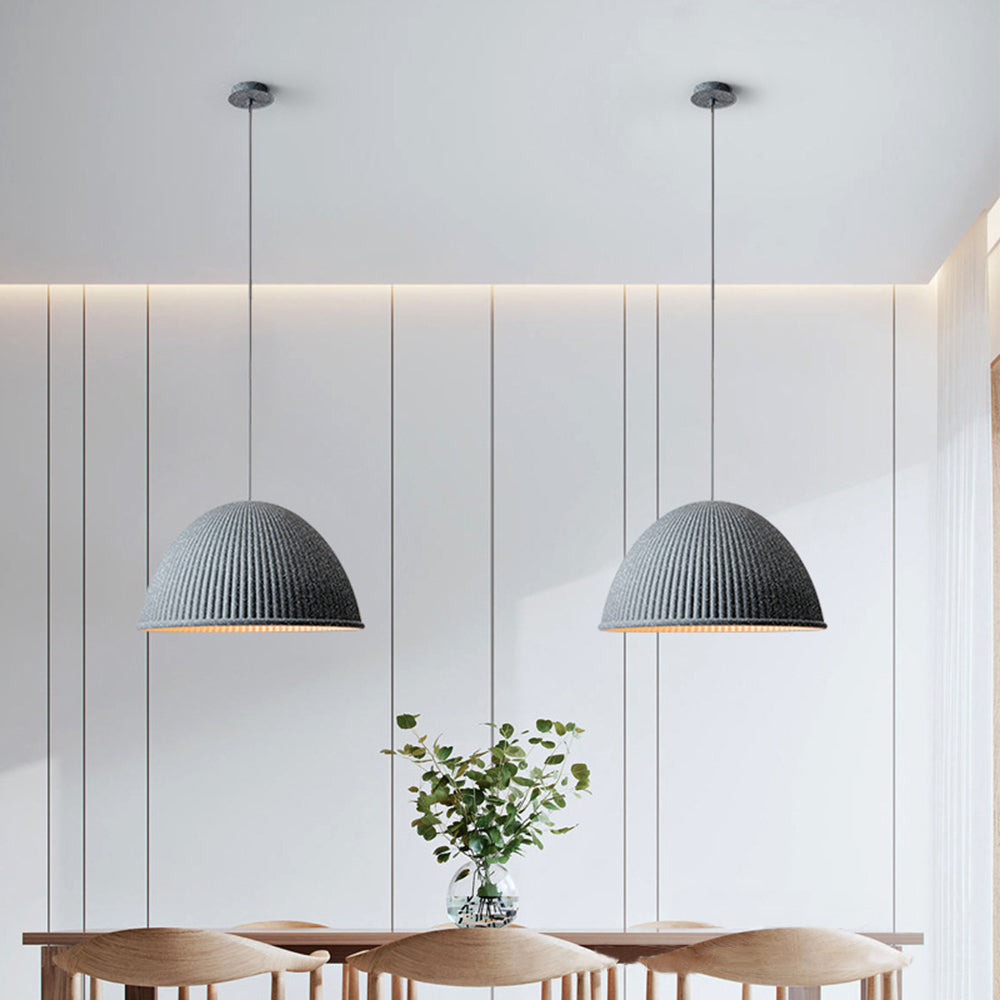 Contemporary Resin Pendant Light With Durable Metal Base