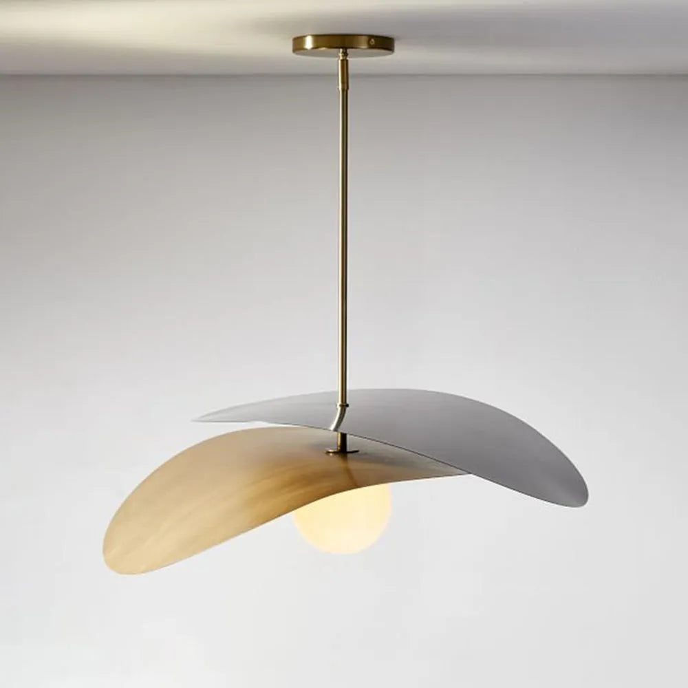 Geometric Metal Pendant Light With Ambient Glow