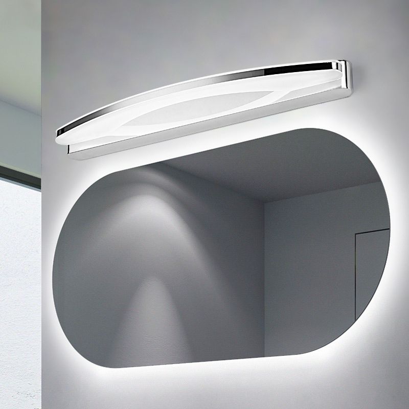 Oval Chrome Vanity Wall Light With Clear Acrylic