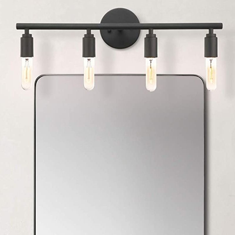 Modern Black Glass Vanity Wall Light IP44 Bathroom Dimmable