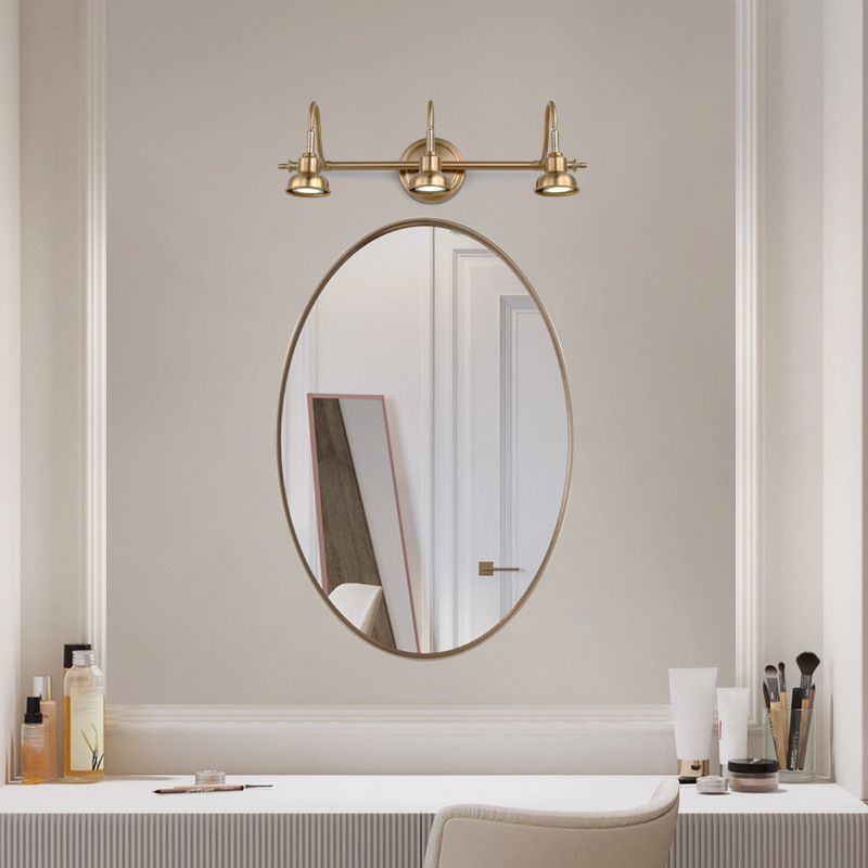 Vintage Style Arc Vanity Wall Light Dimmable Gold For Bedroom