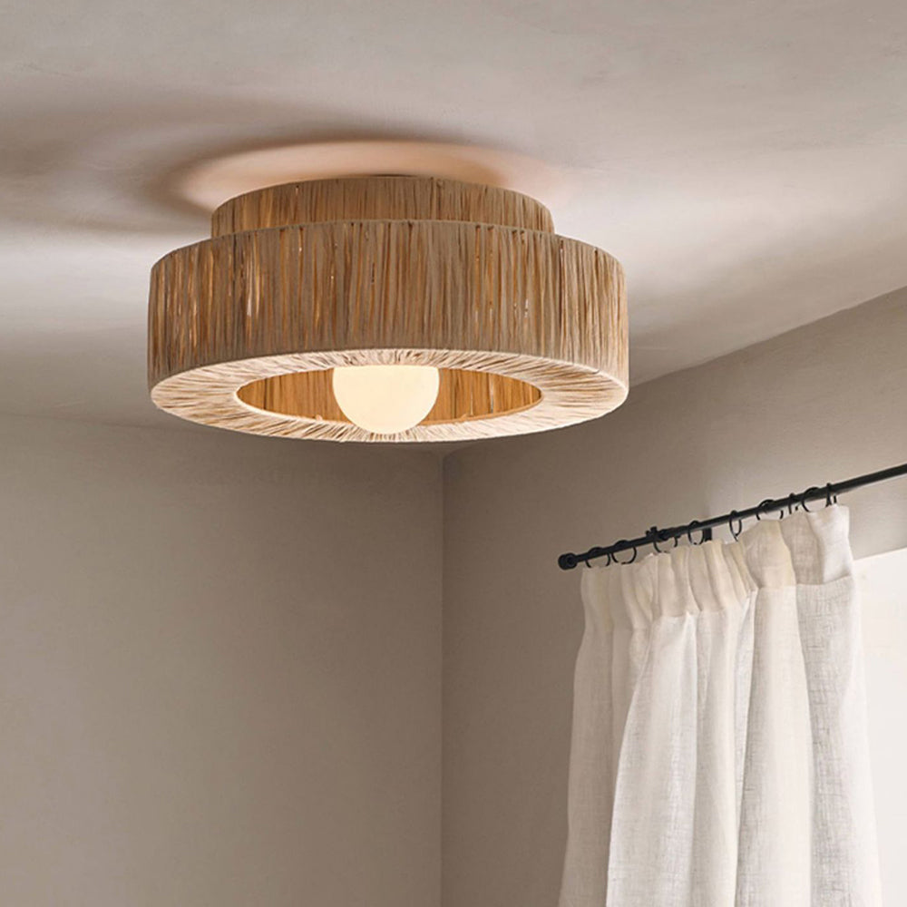 Rustic Boho Rattan Pendant Light for Cozy Ambiance