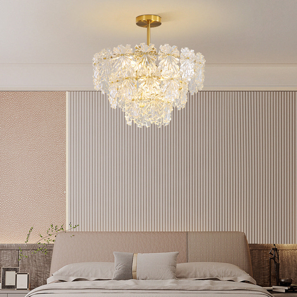 Gold Pendant Light With Three Rings For Modern Style