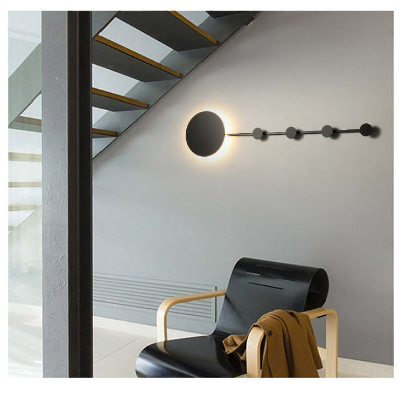 Contemporary LED Porch Wall Lamp With Integrated Coat Rack