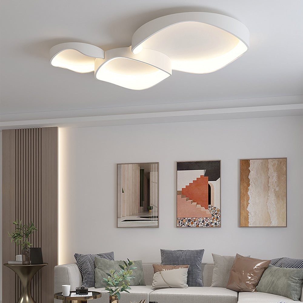 Elegant Wave Flush Mount Ceiling Light For Bedroom And Living Room