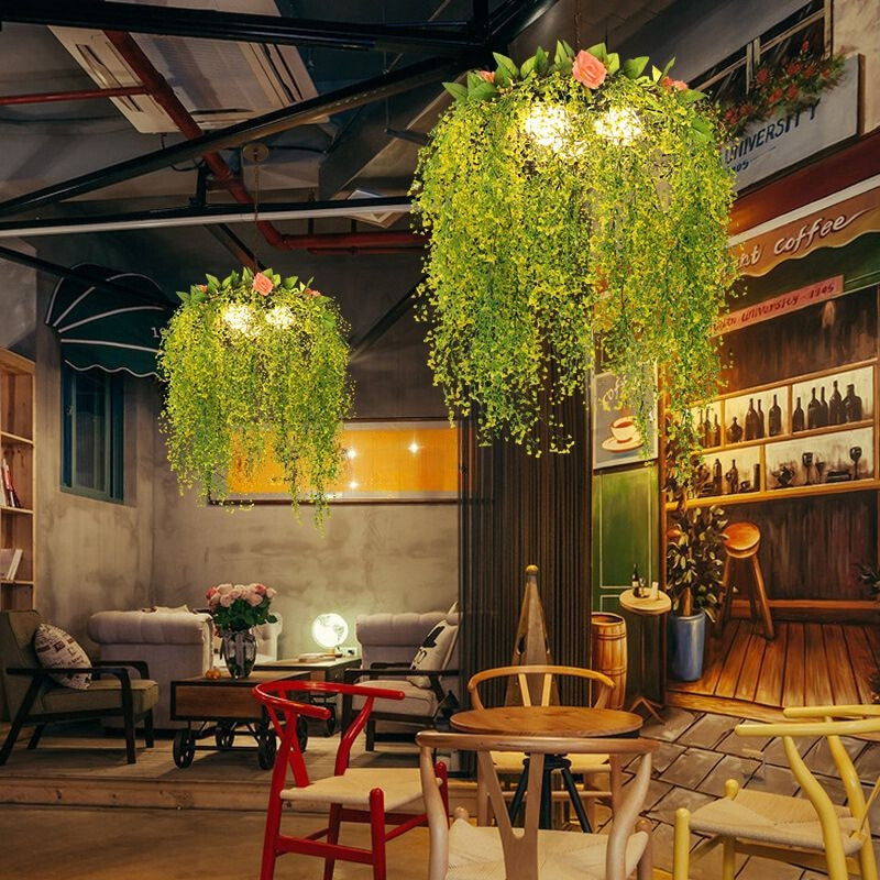 Nature Inspired Plant Pendant Light For Living Room