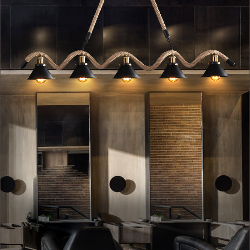 Premium Handmade Rustic LED Black Pendant Light