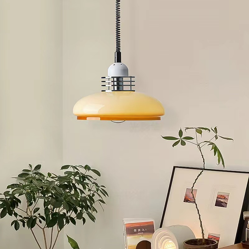 Vintage Metal Glass Pendant Light For Dining Ambience