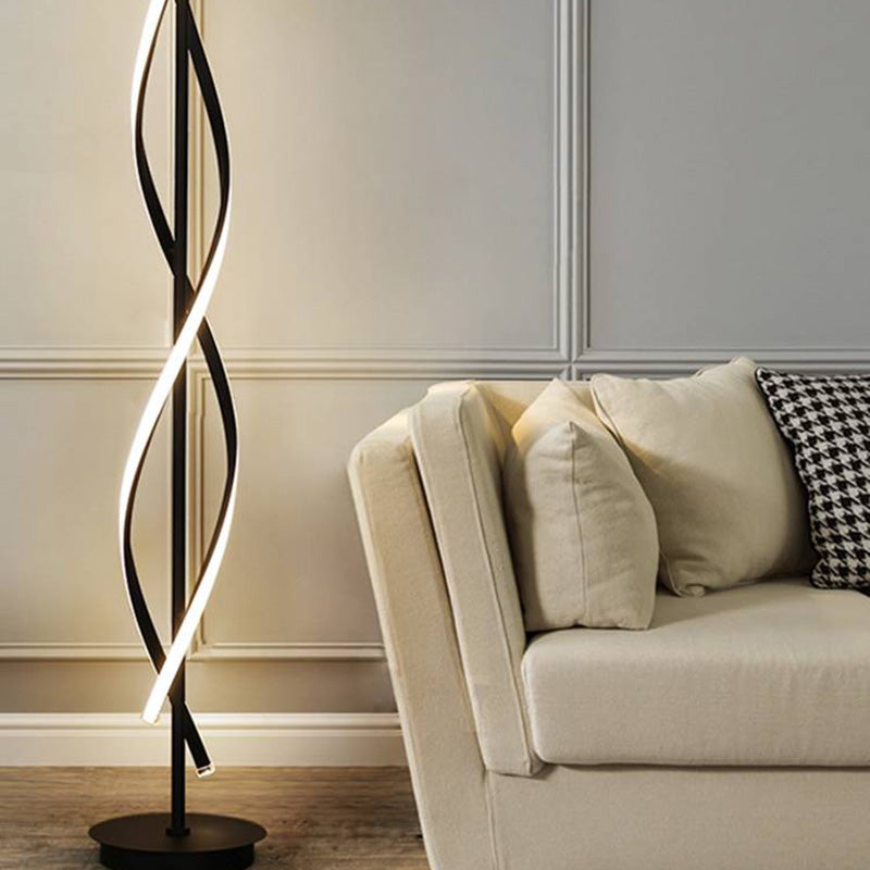 Monochrome Linear Floor Lamp With Acrylic Diffuser