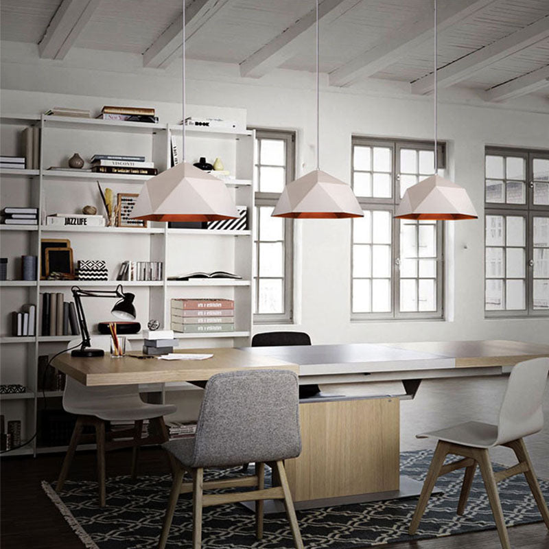 Domed Pendant Light With Geometric Pattern