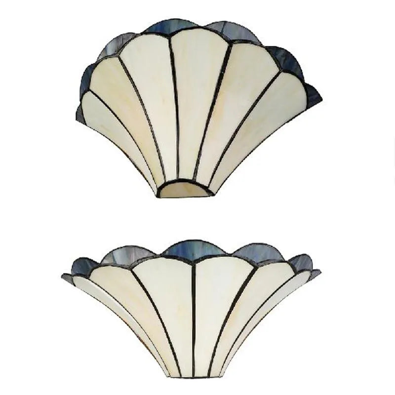 Beige Flower Shaped Glass Wall Lamp