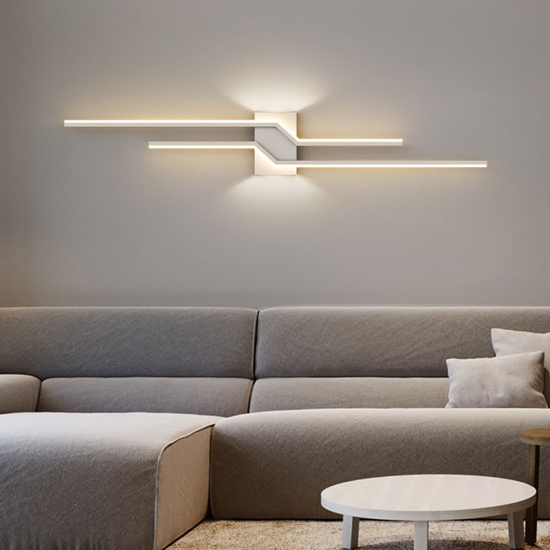 Dimmable Minimalist Linear Metal Vanity Wall Light Three Colour Change