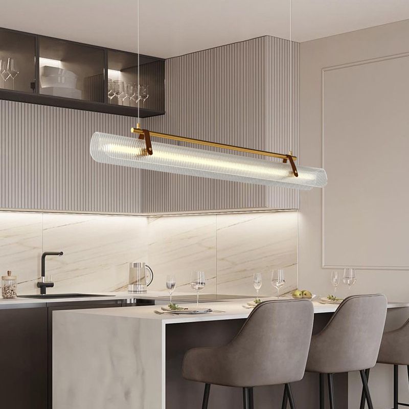 Linear Pendant Light In Gold And Black For Ambience
