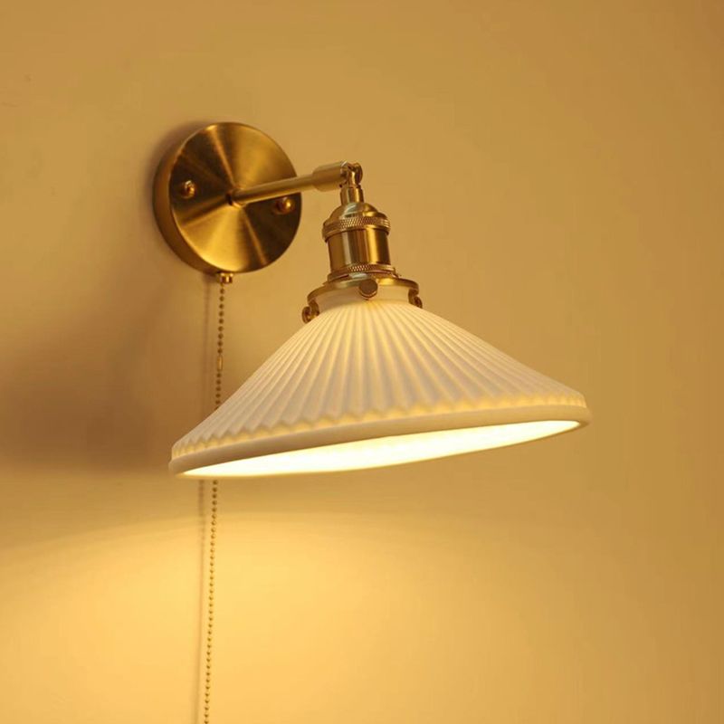 Handmade Nordic Wall Light With Rustic Weave Dimmable Indoor Lamp