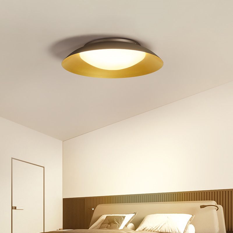 Aurora Brass Round Flush Mount Ceiling Light