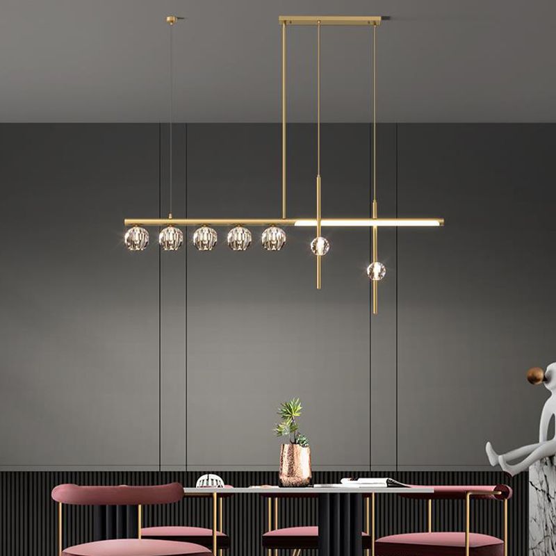 Gold Crystal Pendant Light For Dining Room Ambiance
