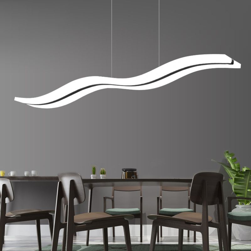 Premium Acrylic Wave Pendant Light For Bright Illumination