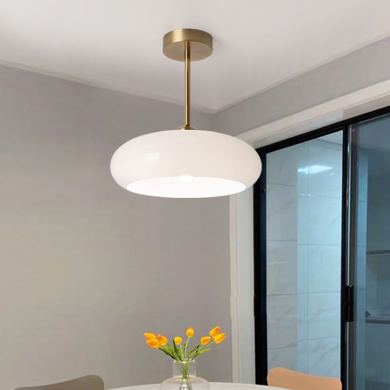 Aurora Glass Flush Mount Ceiling Light In White Or Orange Finish