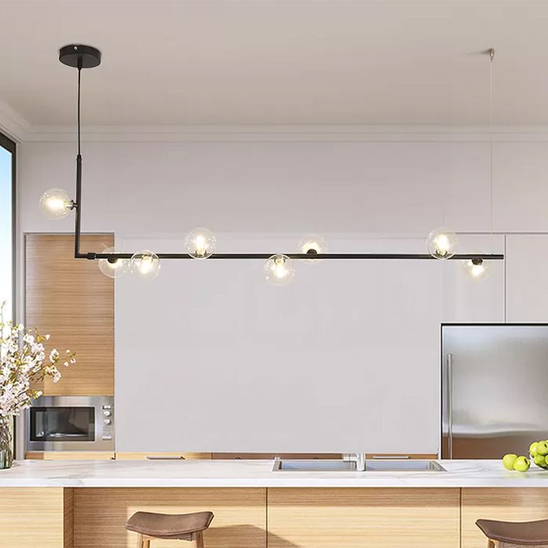 Valentina Minimalist Pendant Light Black Gold Multi Head
