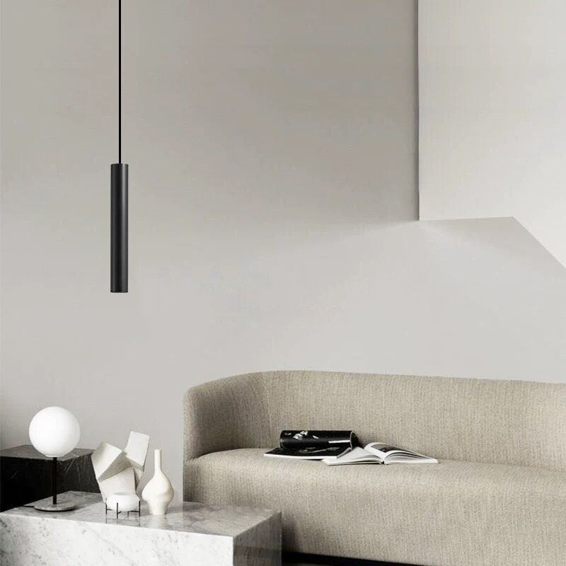 Sleek Black Cylinder Pendant Lamp for Modern Homes