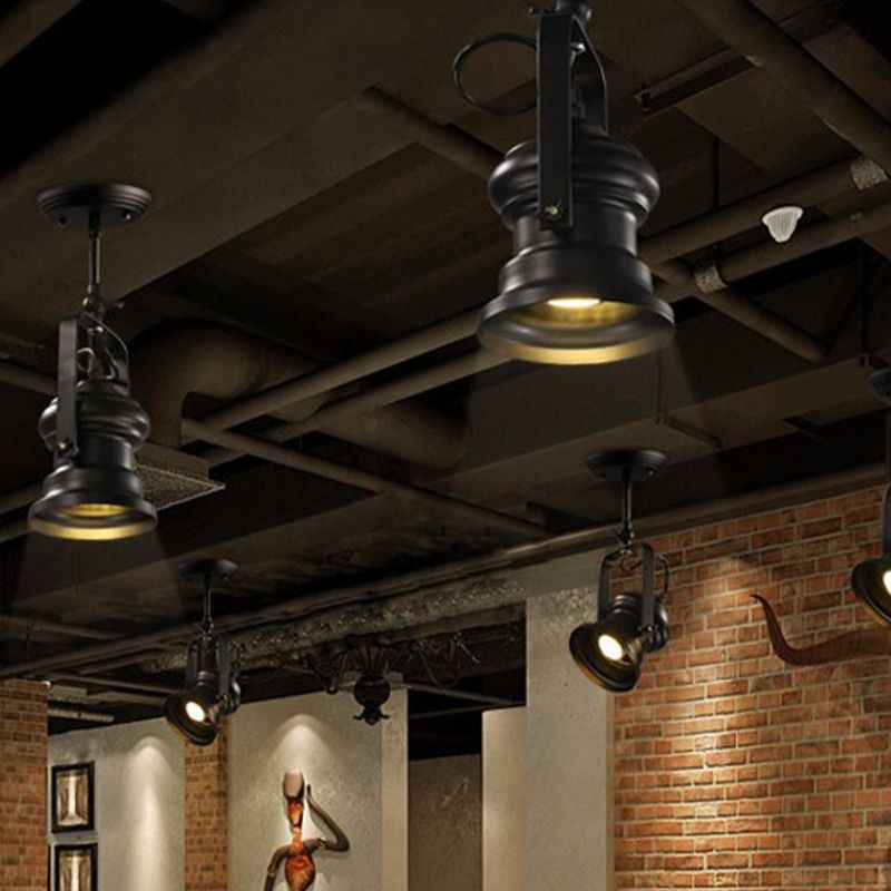 Industrial Rotating Ceiling Light With Semi Flush Mount