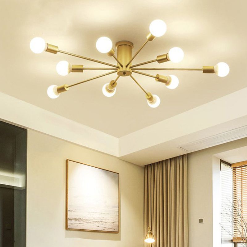 Luna Modern Globe Bubble Flush Mount Ceiling Light