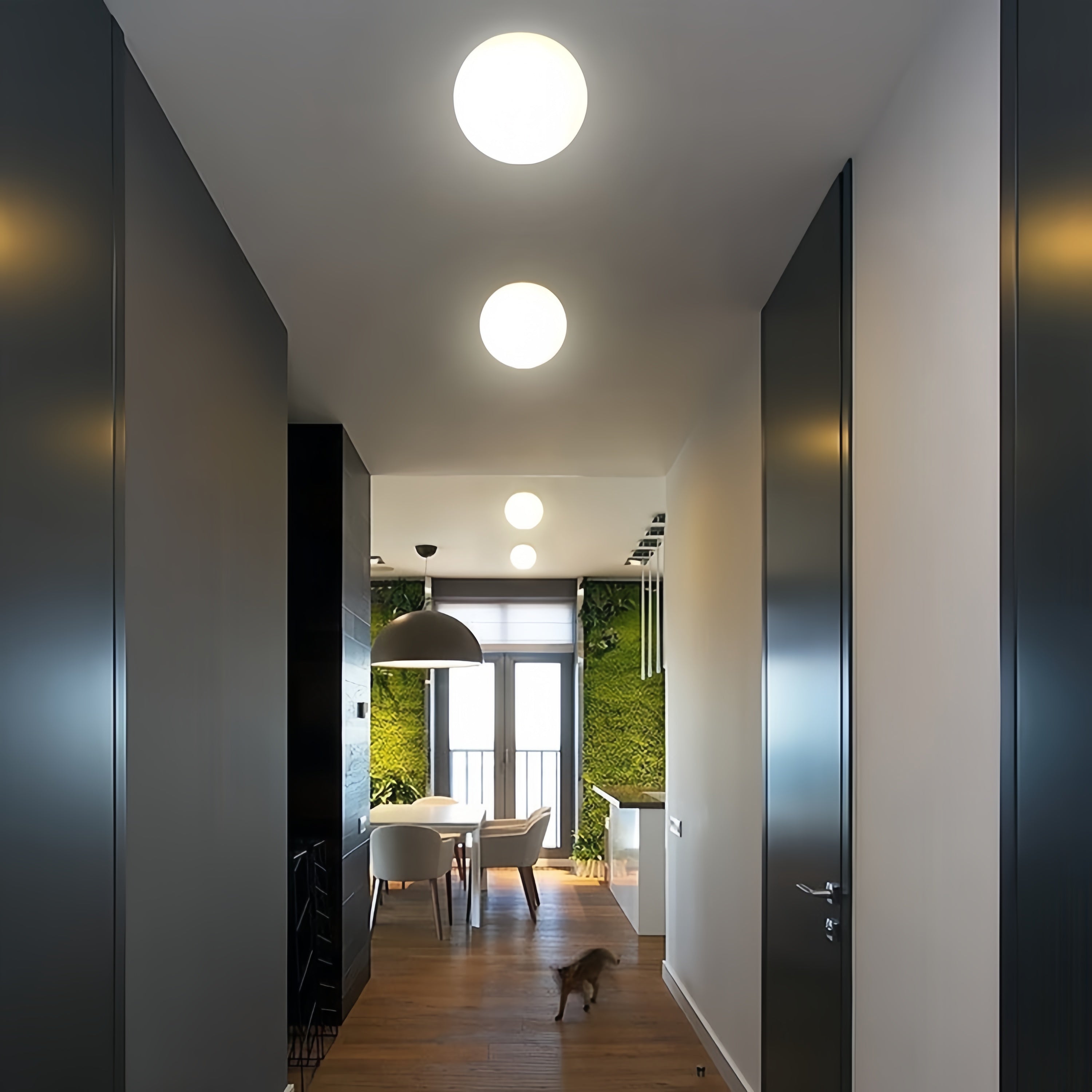 Aurora Bubble Sphere Glass Flush Mount Ceiling Light For Bedroom