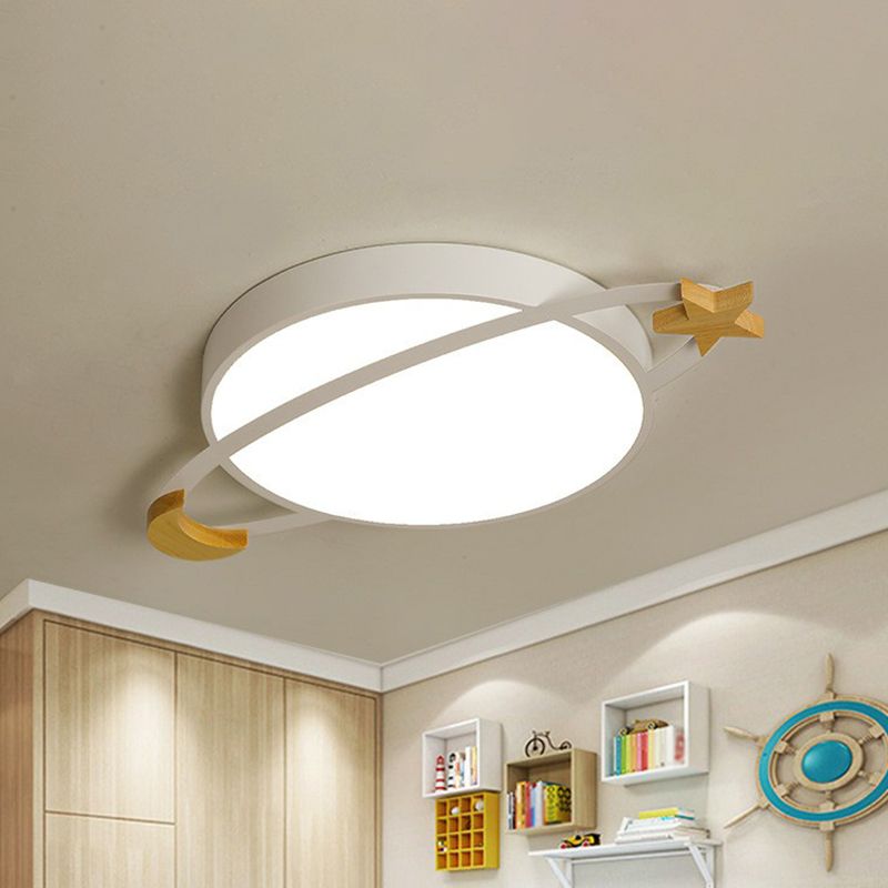 Modern Round Flush Mount Ceiling Light Dimmable Three Colour Change