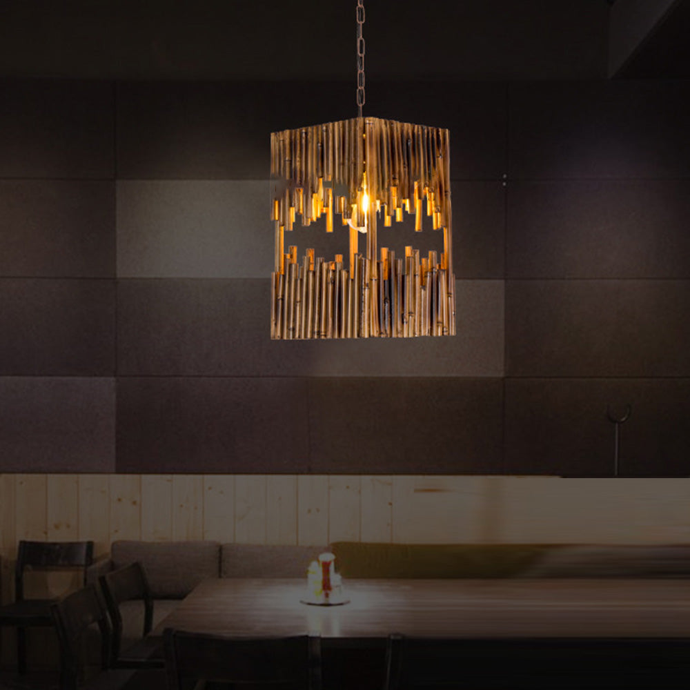 Vintage Rectangular Pendant Light Delivers Ambience