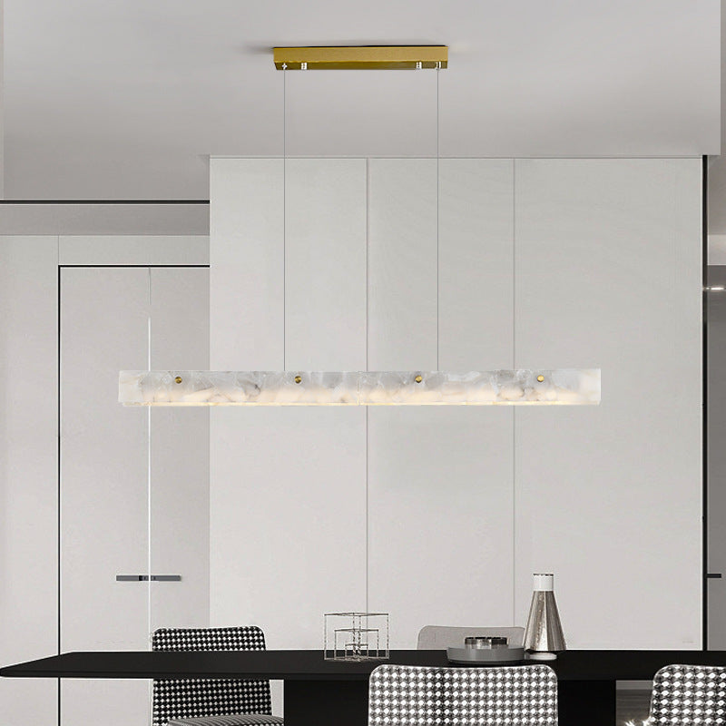 Led Pendant Light With Marble Finish For Dining Ambience