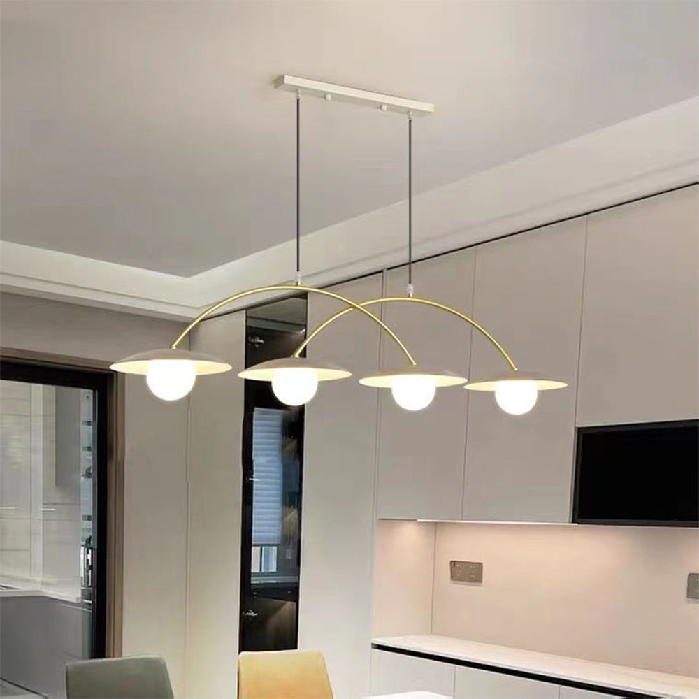 Elegant Metal Cluster Pendant Light With Ambient Glow