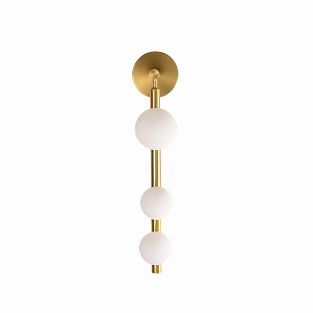 Halo Globe Wall Light With Glass Shade In Black And Gold