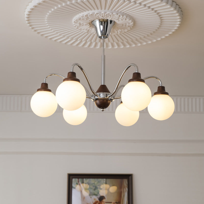 Elegant French LED Chandelier With Chrome Gold Finish For Living Room