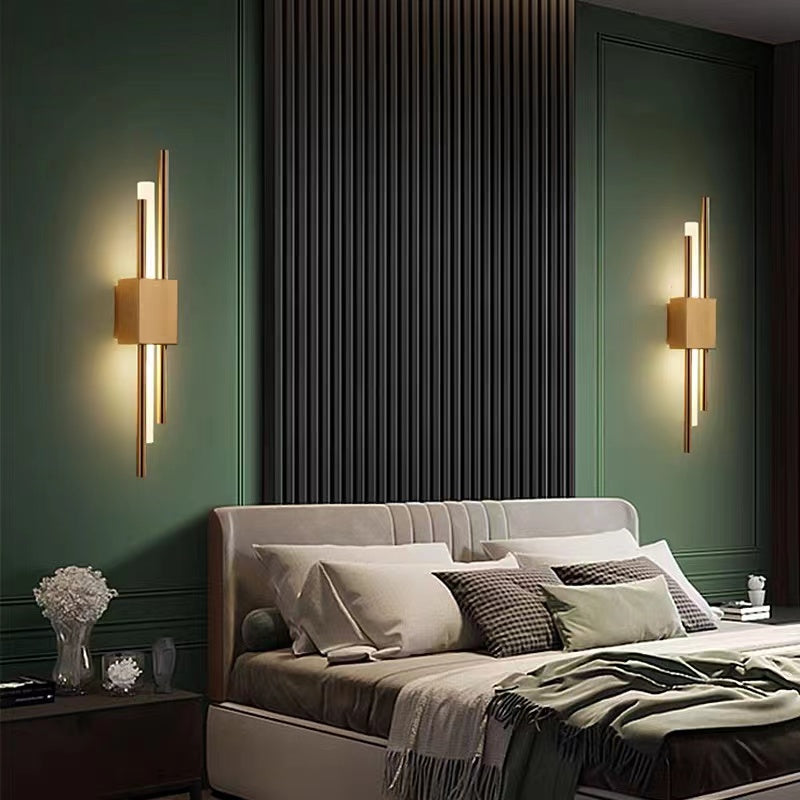Marble And Metal LED Wall Light With Warm White Glow