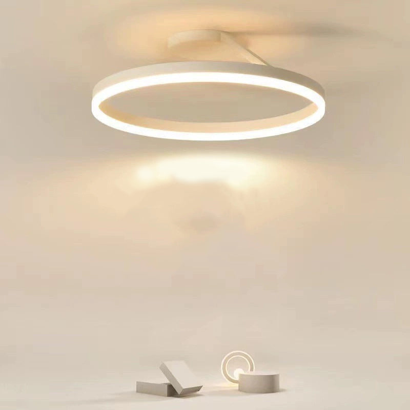 Premium Circle Flush Mount Ceiling Light In Black And White Dimmable