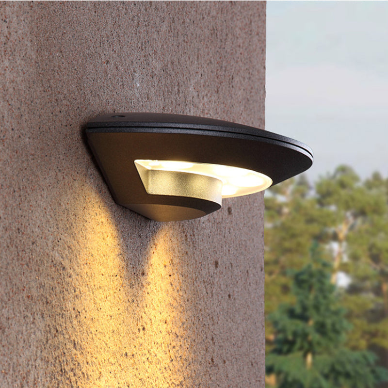 Orbit Black Metal LED Outdoor Wall Light