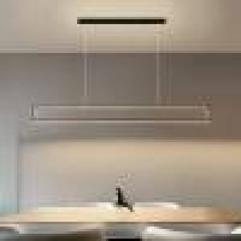 Durable Vertical Metal Pendant Light In Black