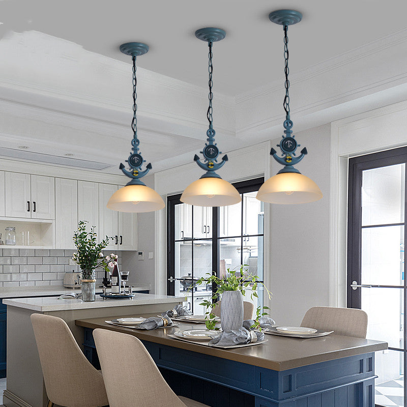 LED Pendant Light In Black Glass For Ambient Lighting In Dining And Living