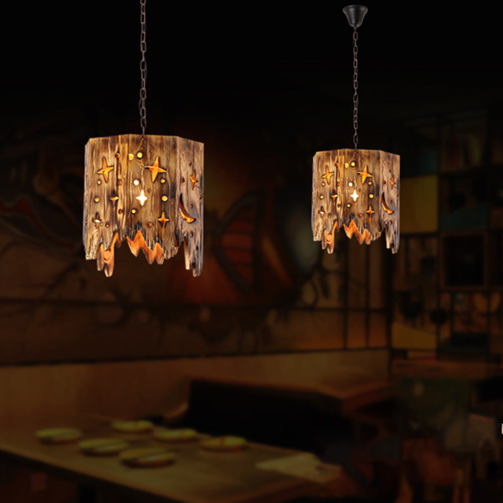 Starry Metal Wood Pendant Light With Timeless Durability