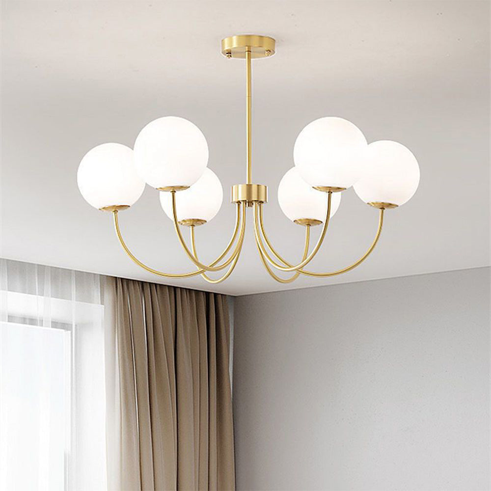 Aurora Gold Bubble Glass Chandelier For Living Room