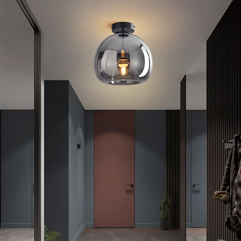 Inverted Goblet Glass Pendant Light With Warm Ambient Glow