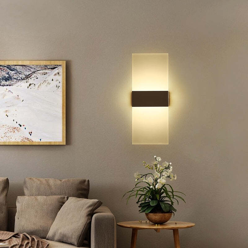 Astra Rectangular Wall Light Modern Indoor Lamp Bulb Included