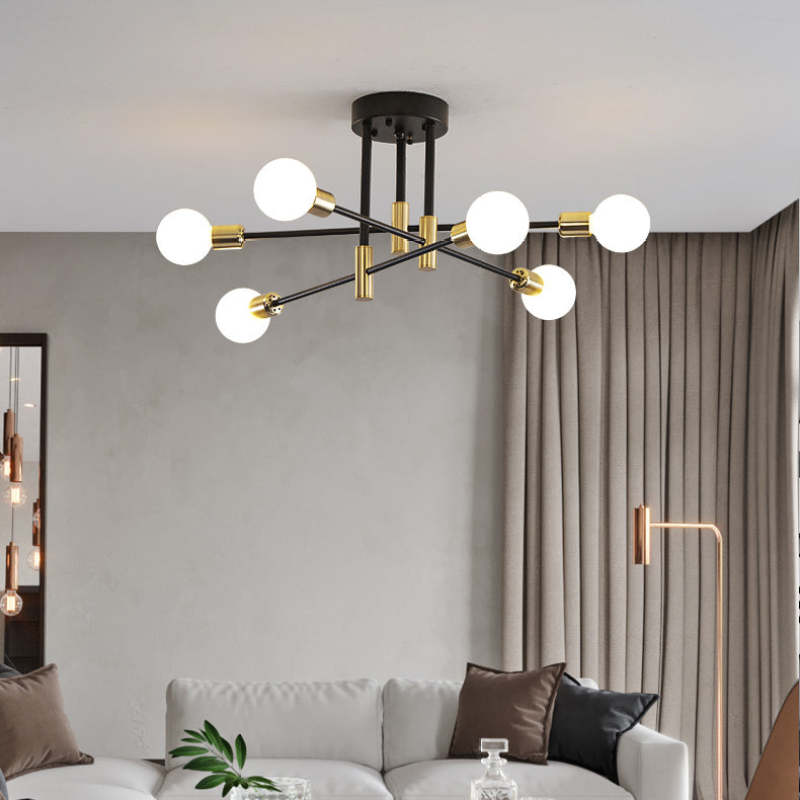 Metal Retro Satellite Flush Mount Ceiling Light