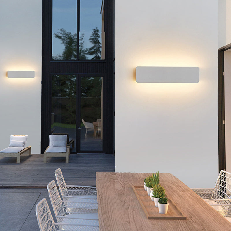 Rotatable LED Metal Wall Lamp White Finish For Indoor Use